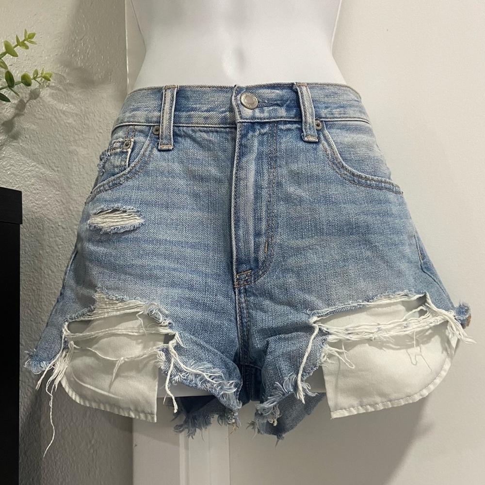 Distressed Denim AE Shorts